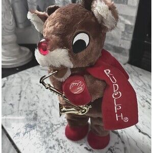 Rudolph Reindeer Plush Saxophone Dances Lighted Nose Dan Dee NO MUSIC, SEE VIDEO